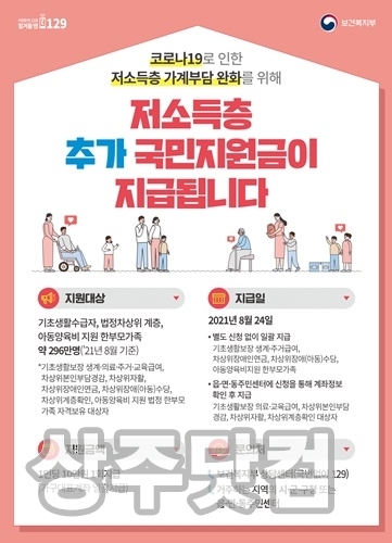 [사회복지과]상주시, 저소득층 추가 국민지원금 지원에 총력.jpg